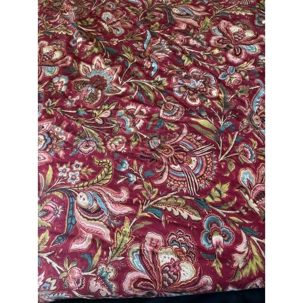 Handmade‎ Floral Paisley Burgundy Red Duvet Cover & Sham Set 3 PCS Queen